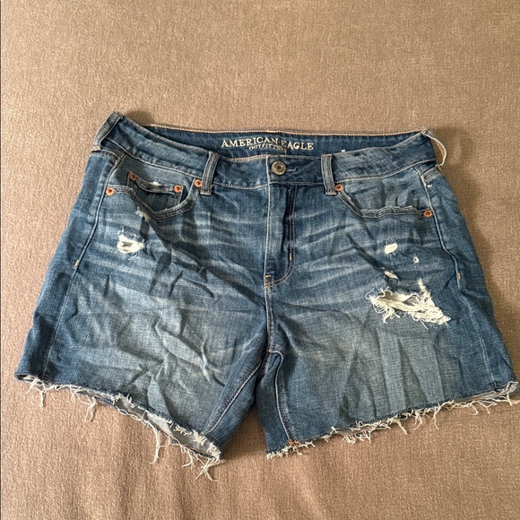 American Eagle Outfitters Pants - American Eagle Outfitters Frayed Hem Blue Jean Shorts